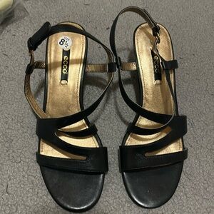 Ecco black sandals